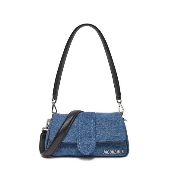 Jacquemus Denim Le Petit Bambimou Shoulder Bag with Removable Shoulder Strap - Picture 1 of 13